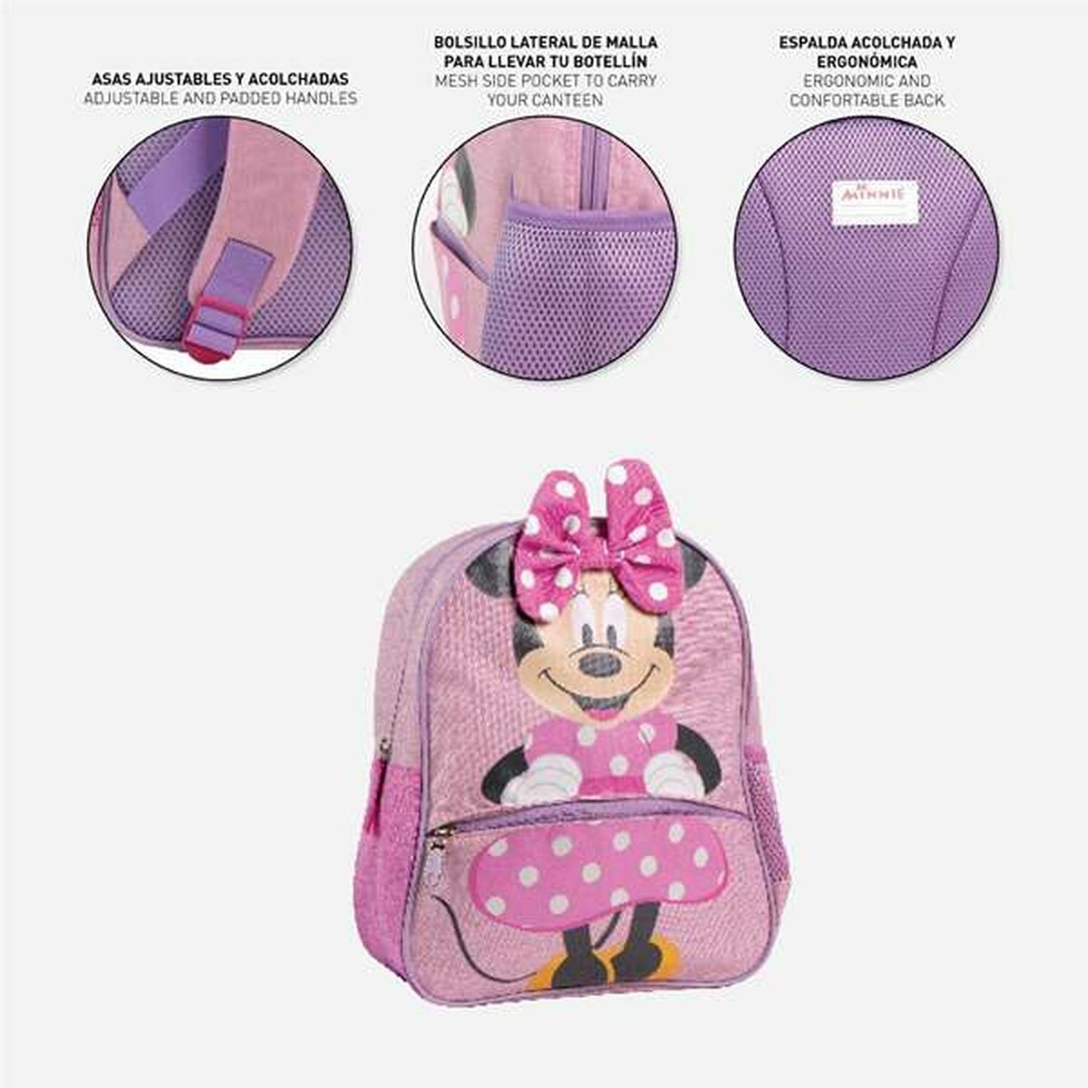 Kooliseljakott Minnie Mouse Roosa