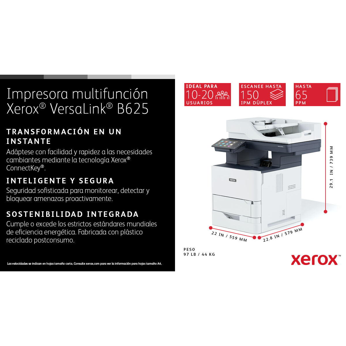 Multifunksjonsskriver Xerox B625V_DN