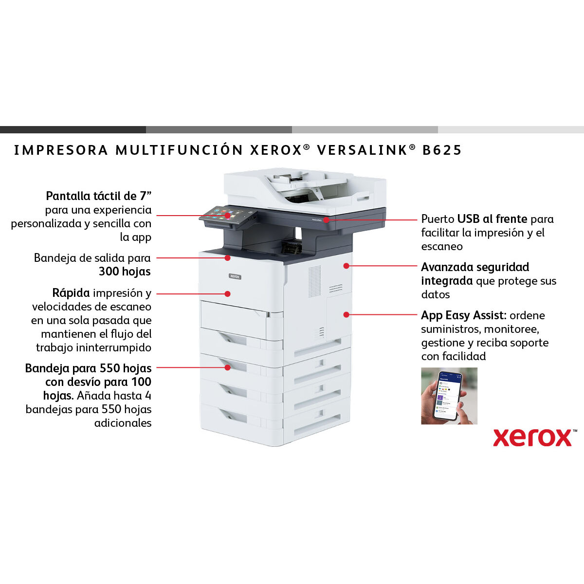 Multifunktionsprinter Xerox B625V_DN