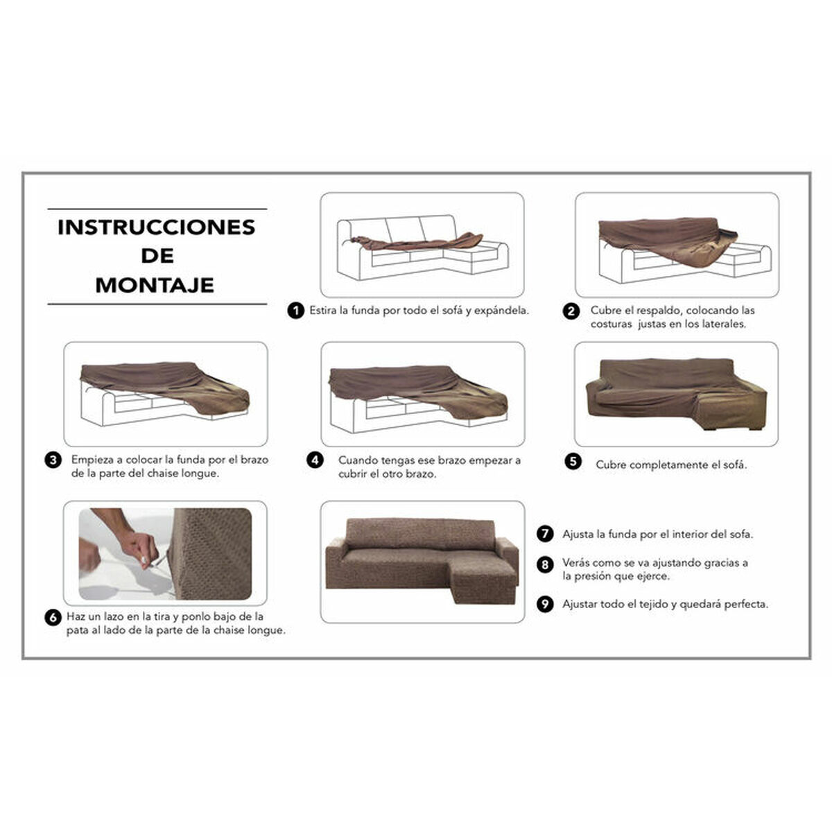 Sofa cover Hosteline OLIMPO Sort
