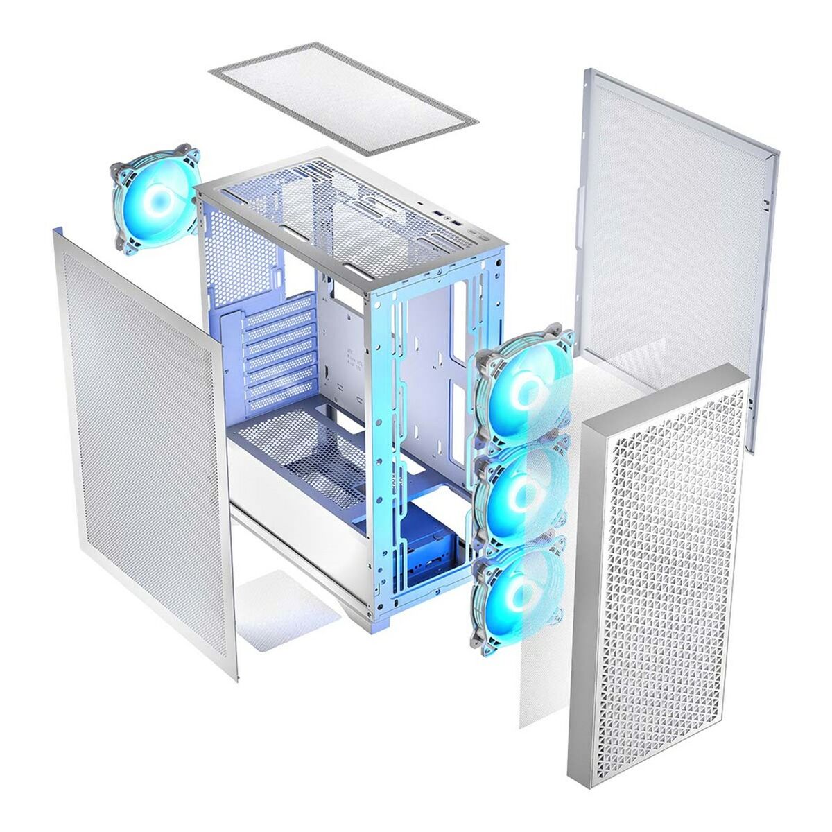 Case computer desktop ATX Logic AT-DART-PRO-ARGB-20 Bianco