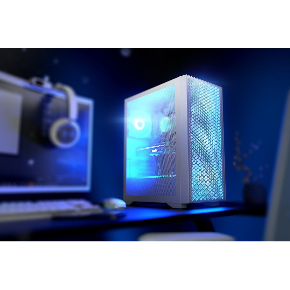 Case computer desktop ATX Logic AT-DART-PRO-ARGB-20 Bianco