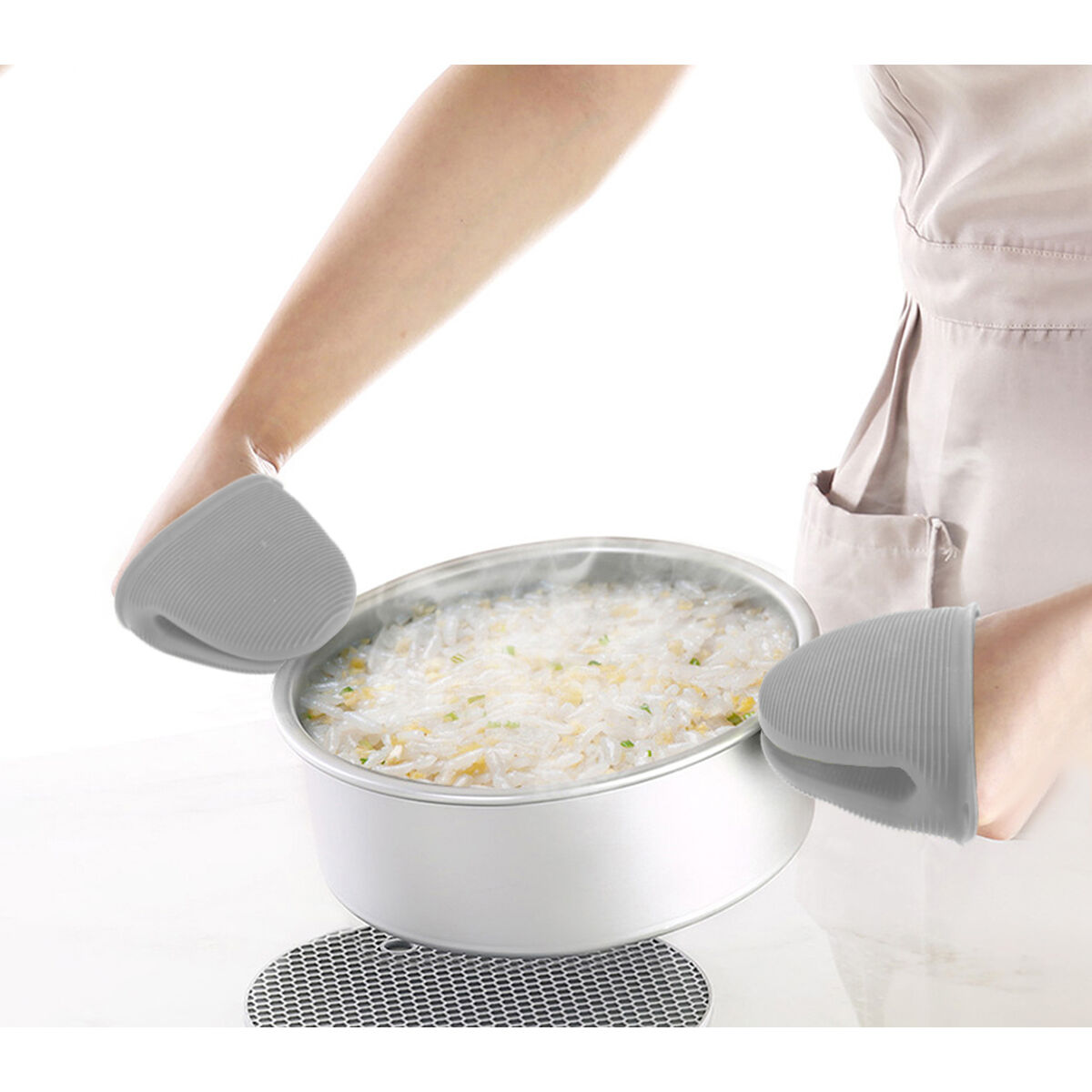 Mănușă cu un Deget pentru Cuptor Quttin Silicon 12 x 9 x 10 cm (24 Unități)