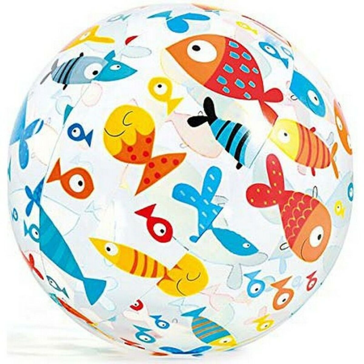 Uppblåsbar boll Intex 59040NP 51 cm Vit Multicolour