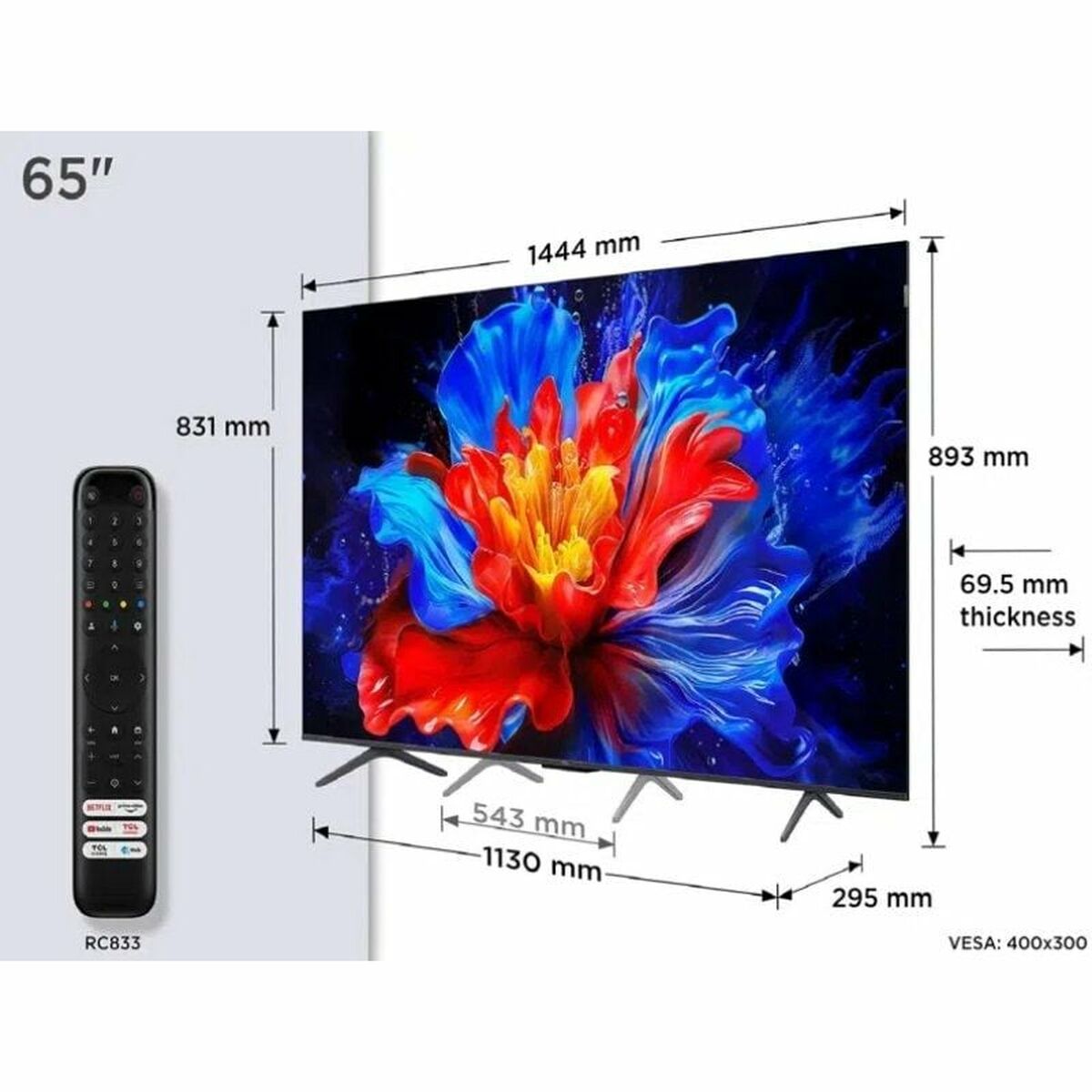 TCL 65P8K 65" 4K Ultra HD LED HDR D-LED QLED (3)
