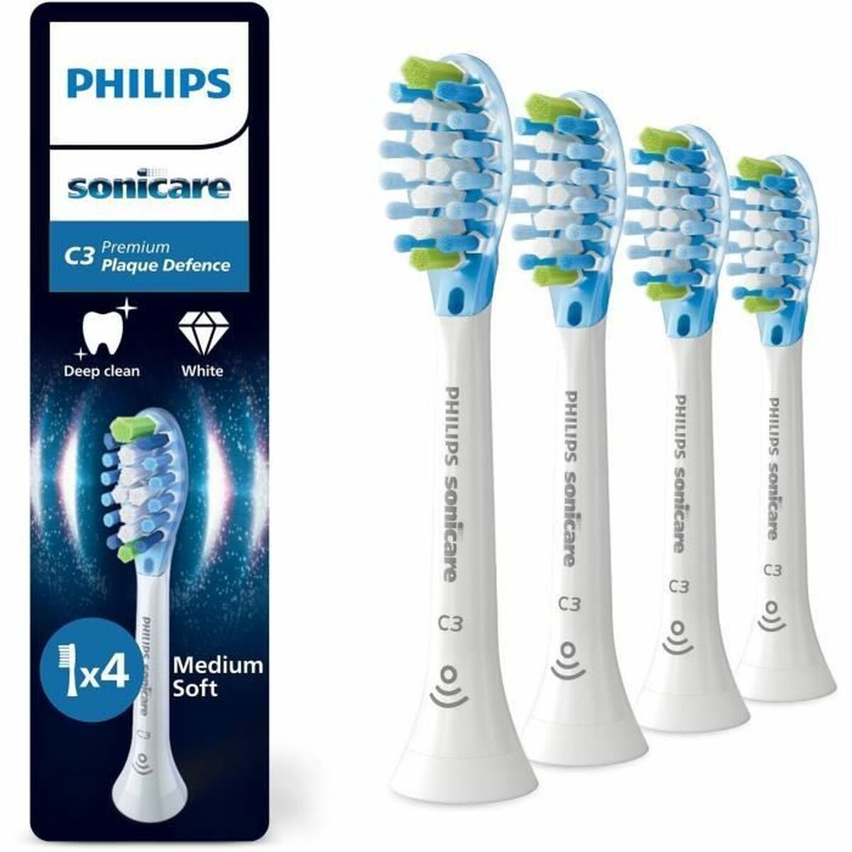 Reservehode Philips Hvit 4 enheter