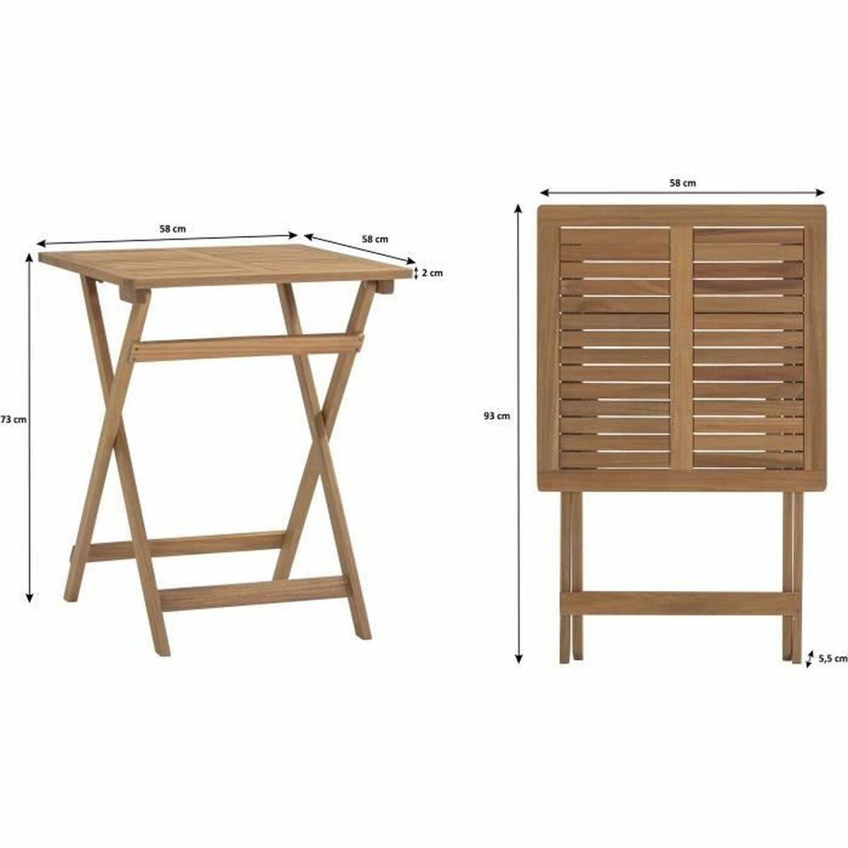 Ensemble Table + 2 Chaises