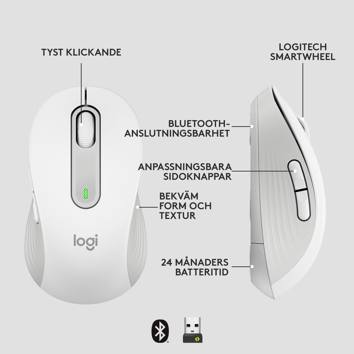 Wireless muis Logitech Wit 4000 dpi