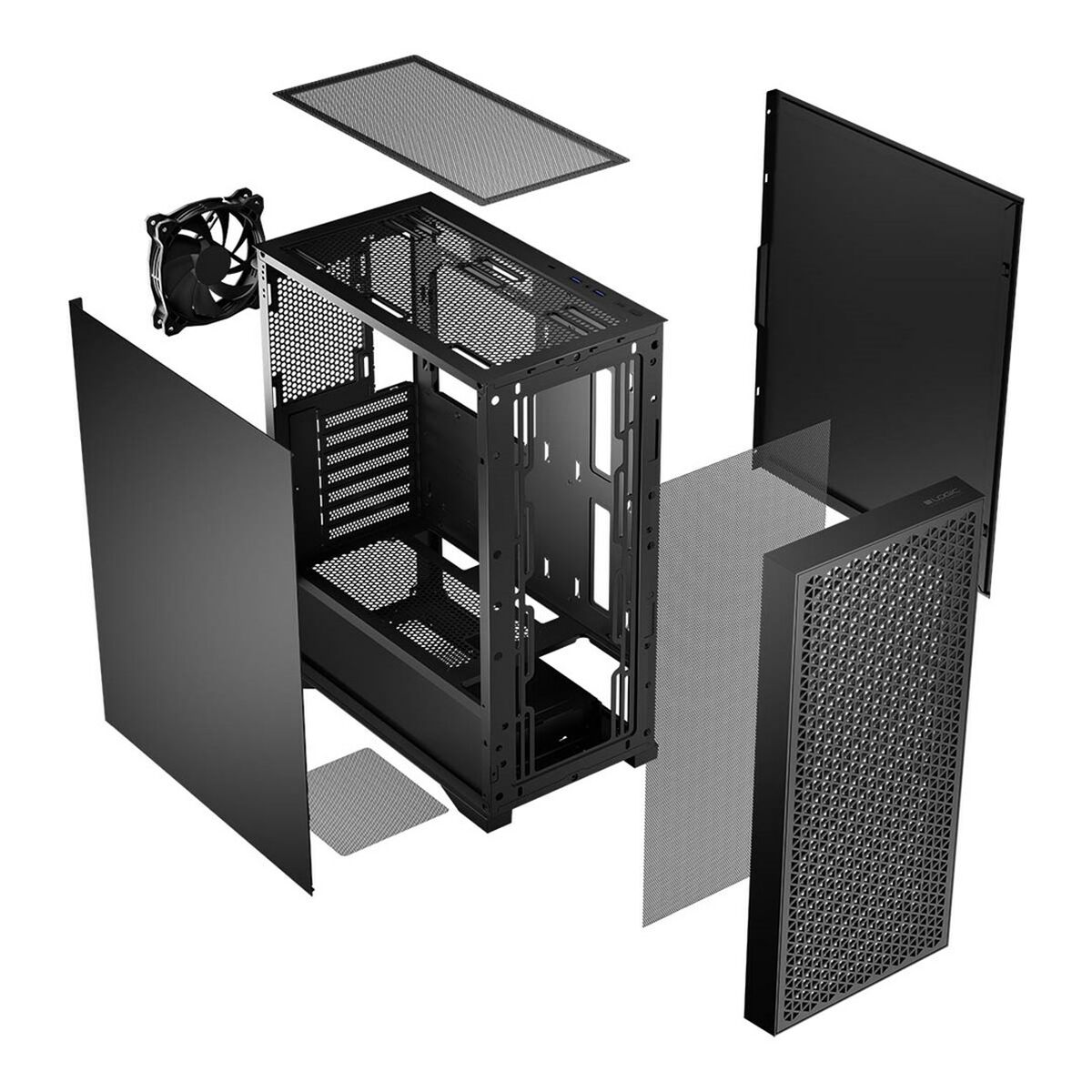 Case computer desktop ATX Logic AT-DART-PRO-SOLI-10 Nero