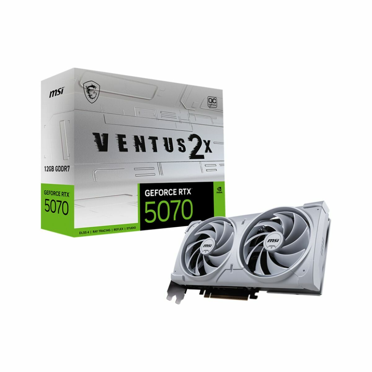 Grafikkarte MSI RTX 5070 12G VENTUS 2X OC WHITE nvidia geforce rtx 5070 12 GB GDDR6X GDDR7