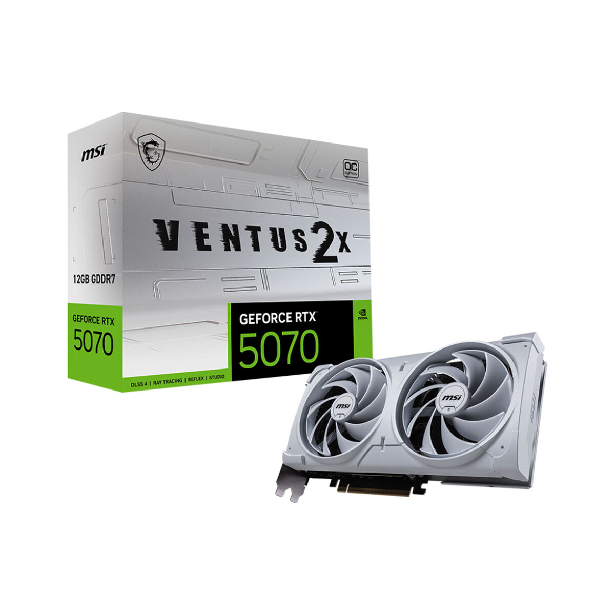 Grafička kartica MSI RTX 5070 12G VENTUS 2X OC WHITE nvidia geforce rtx 5070 12 GB GDDR6X GDDR7
