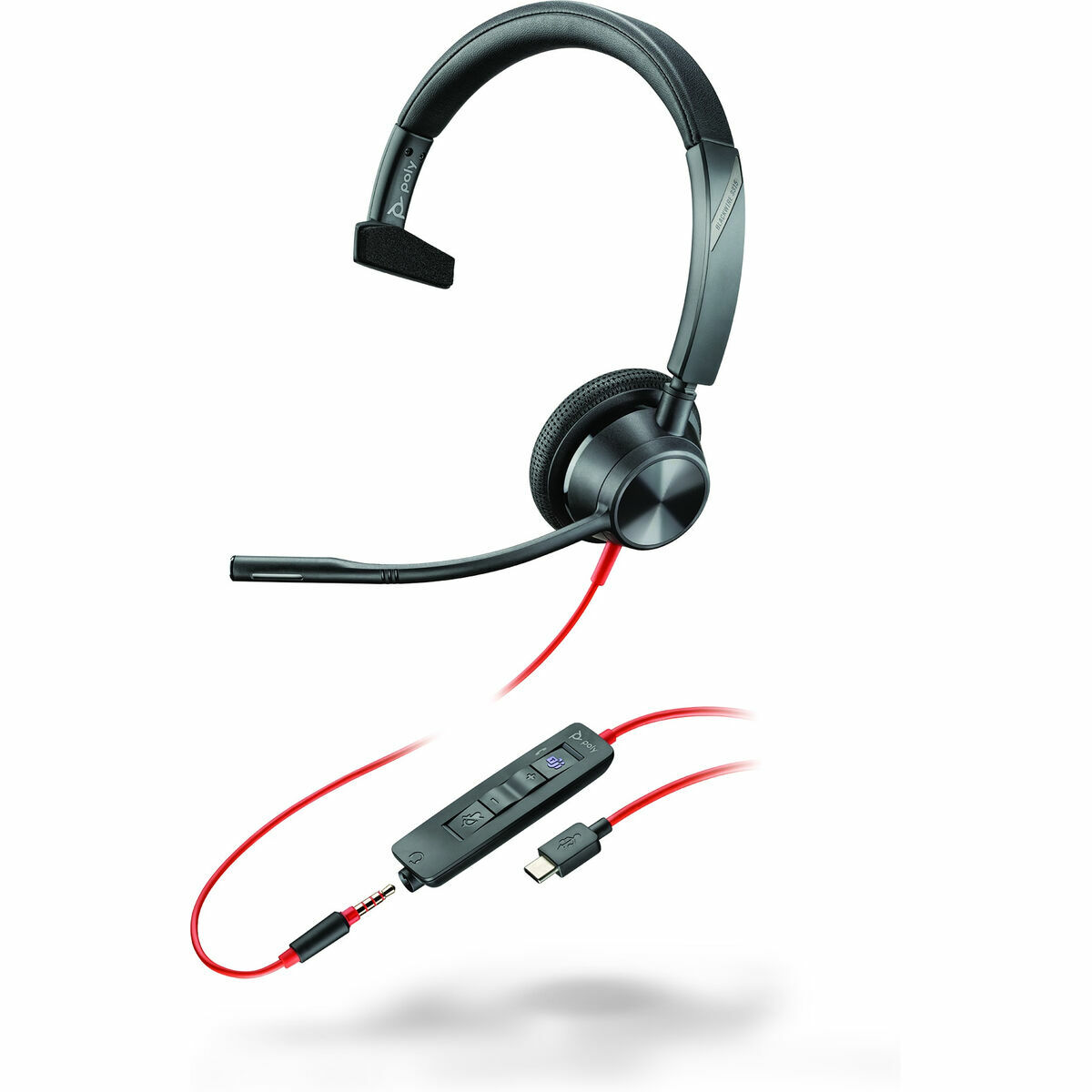 Hovedtelefoner Poly 8X218AA Sort
