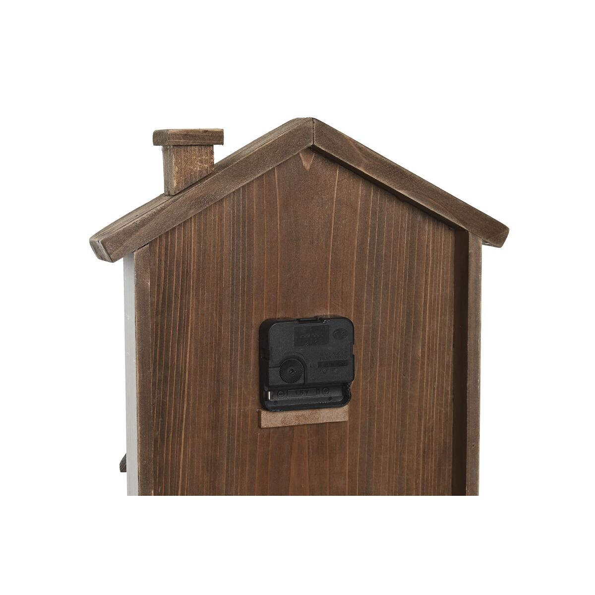 bordsklocka DKD Home Decor Vit Hus