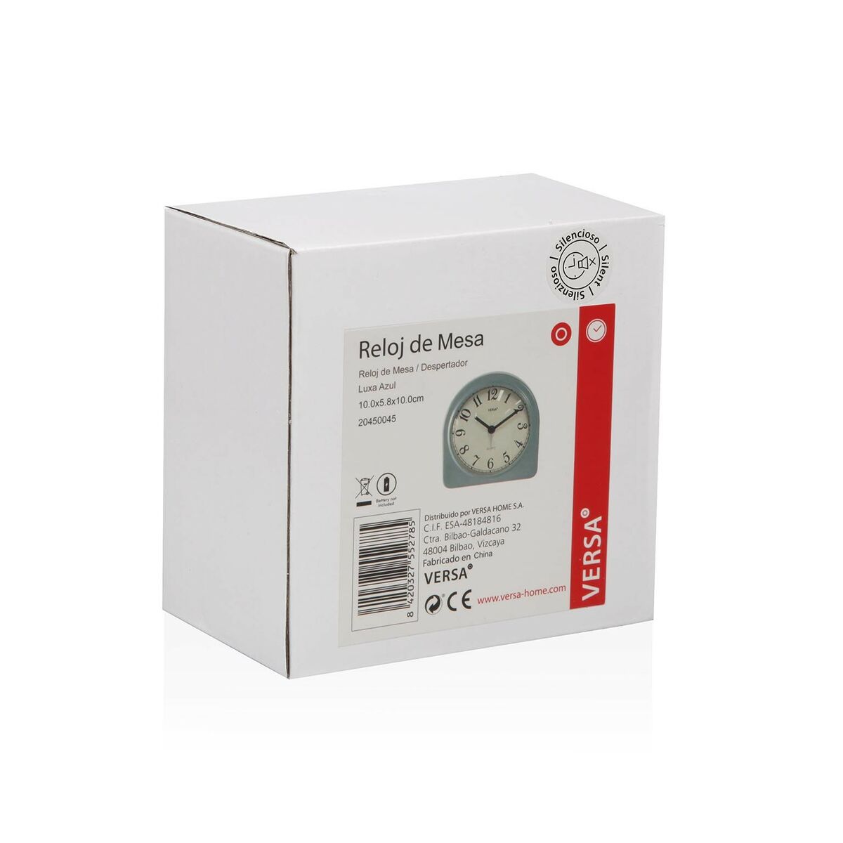 Table clock Versa Luxa Blue