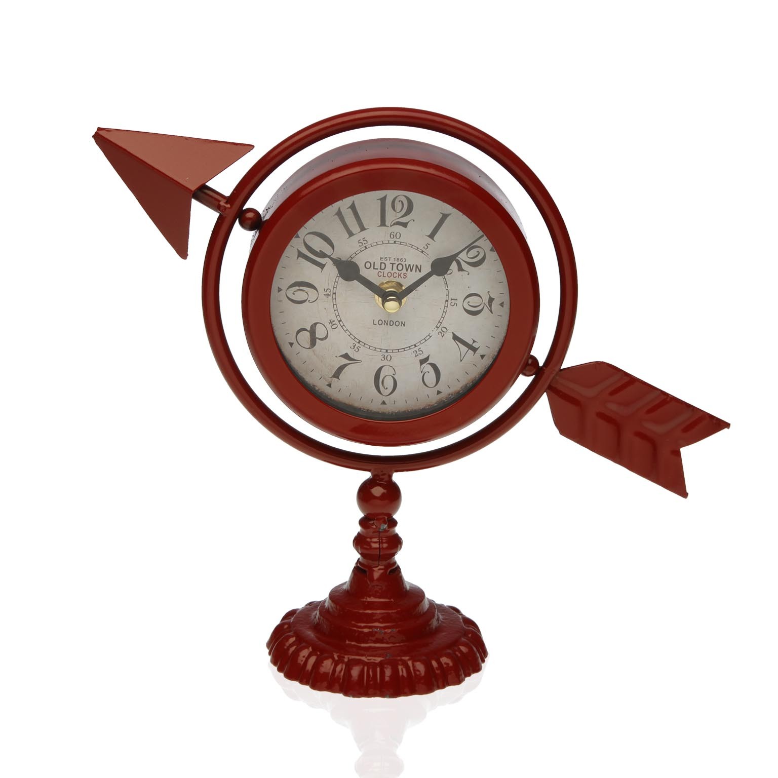 Table clock Versa Maroon Complete arrow