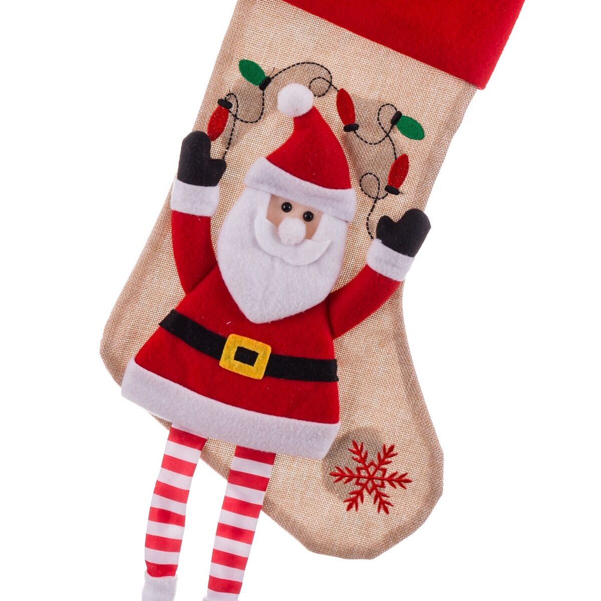 Meia de Natal Tecido
