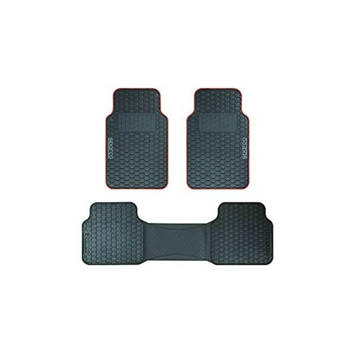 Autó padlószőnyeg szett Sparco SPCF500RD Fekete/Piros Fekete Piros (3 pcs)