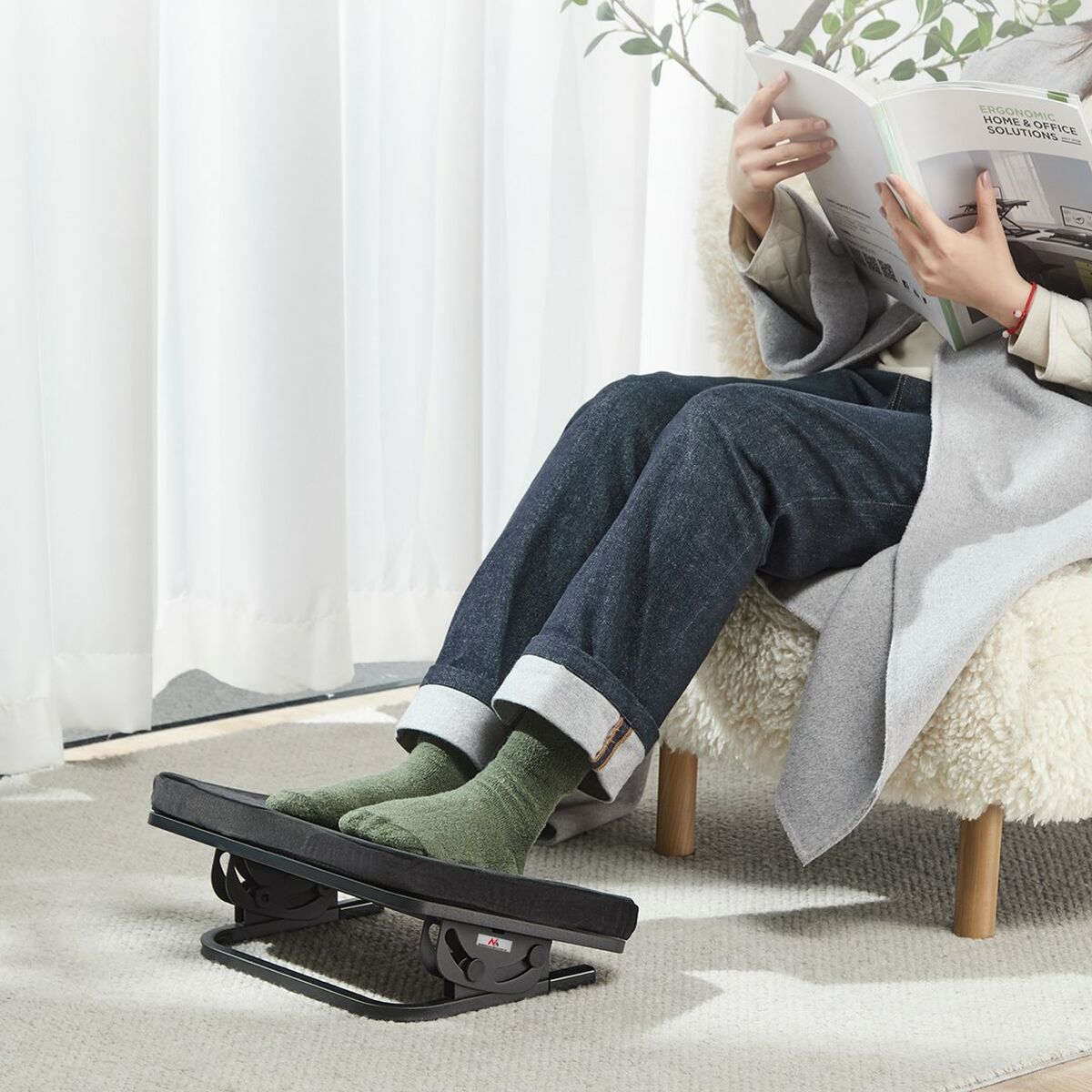Fodstøtte MacLean MC-460 Sort