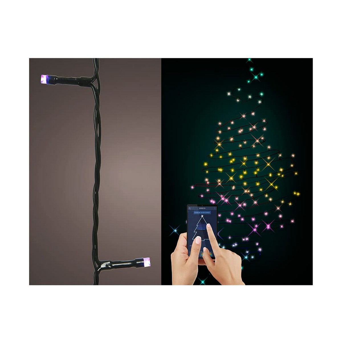 Grinalda de Luzes LED Lumineo Multicolor