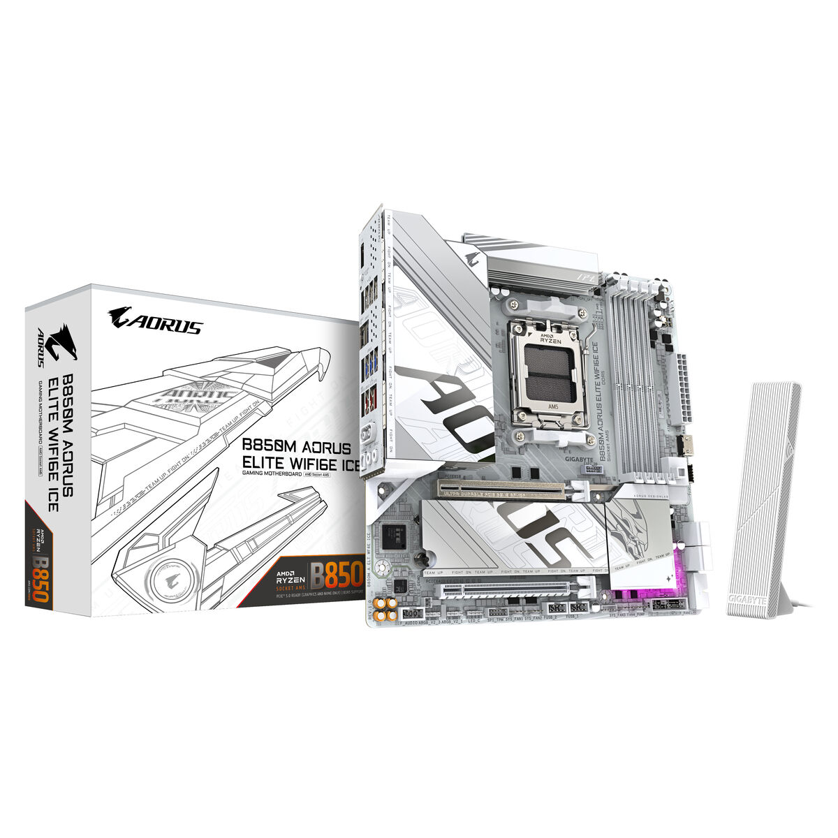 Placa Base Gigabyte B850M AORUS ELITE WIFI6E ICE AMD AMD AM5