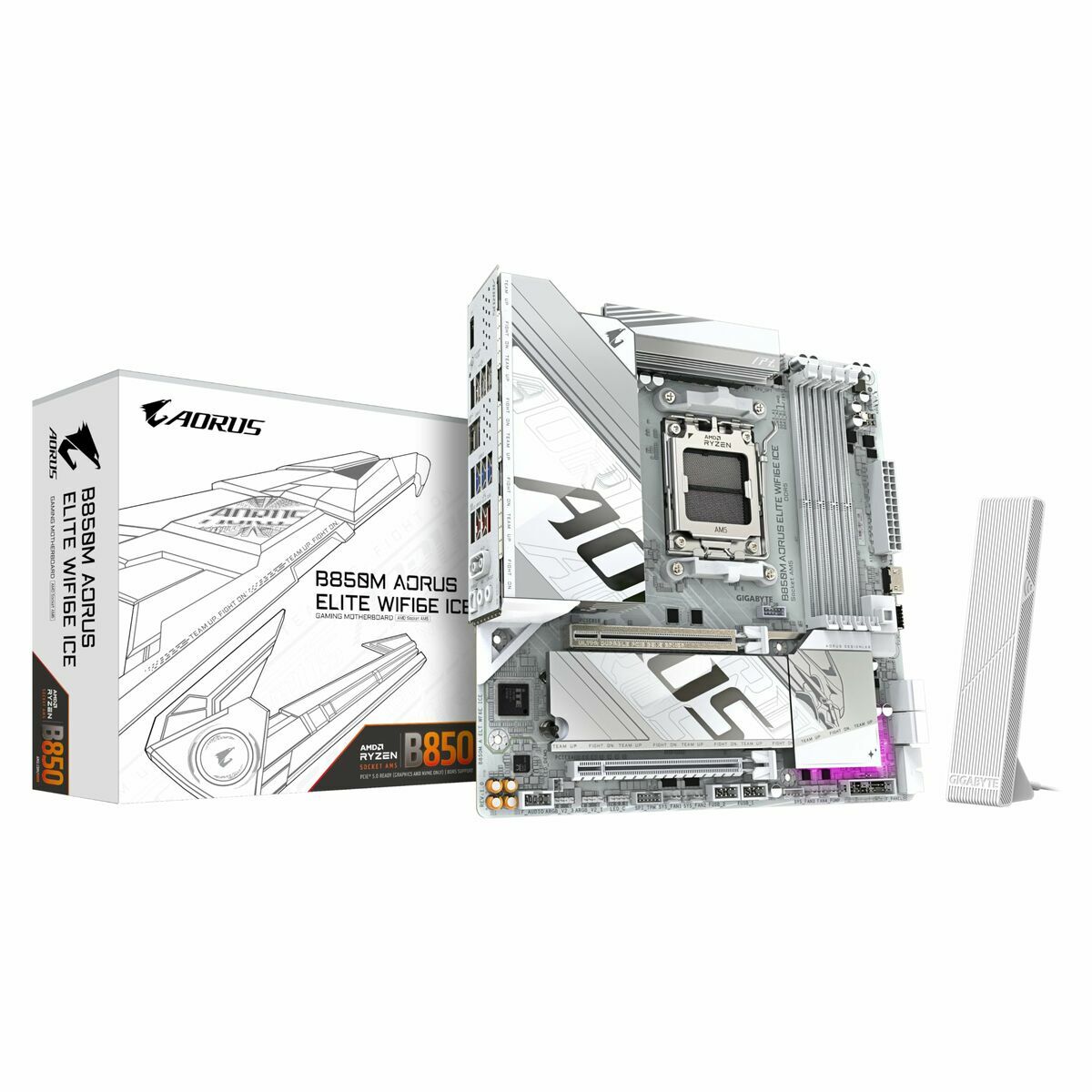 Placa Base Gigabyte B850M AORUS ELITE WIFI6E ICE AMD AMD AM5