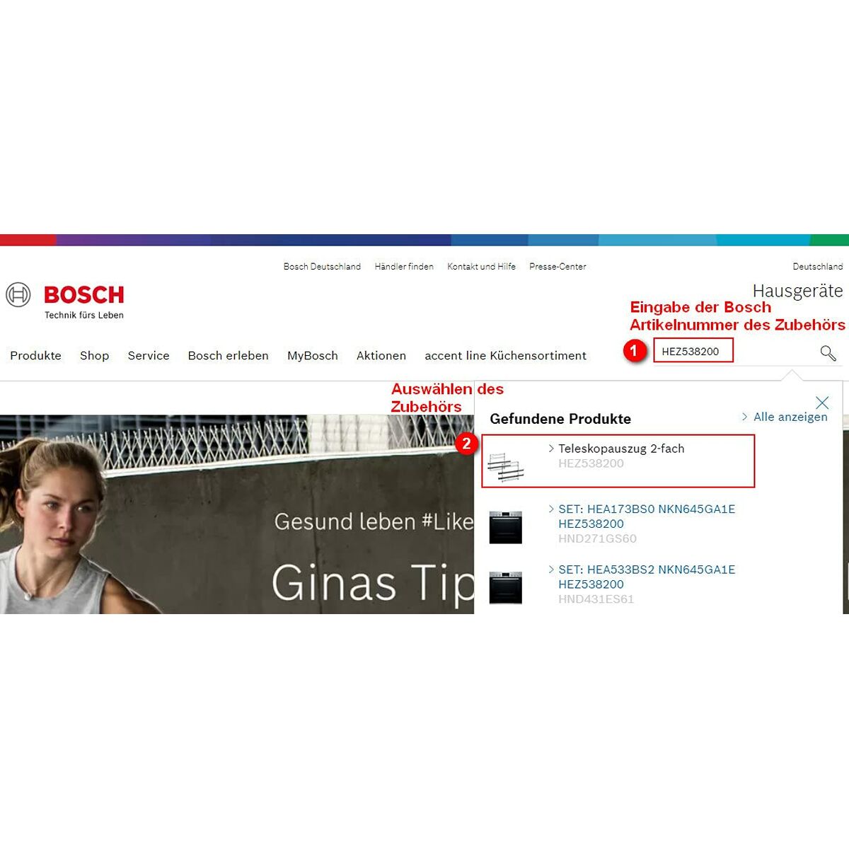 Raster BOSCH HEZ538000