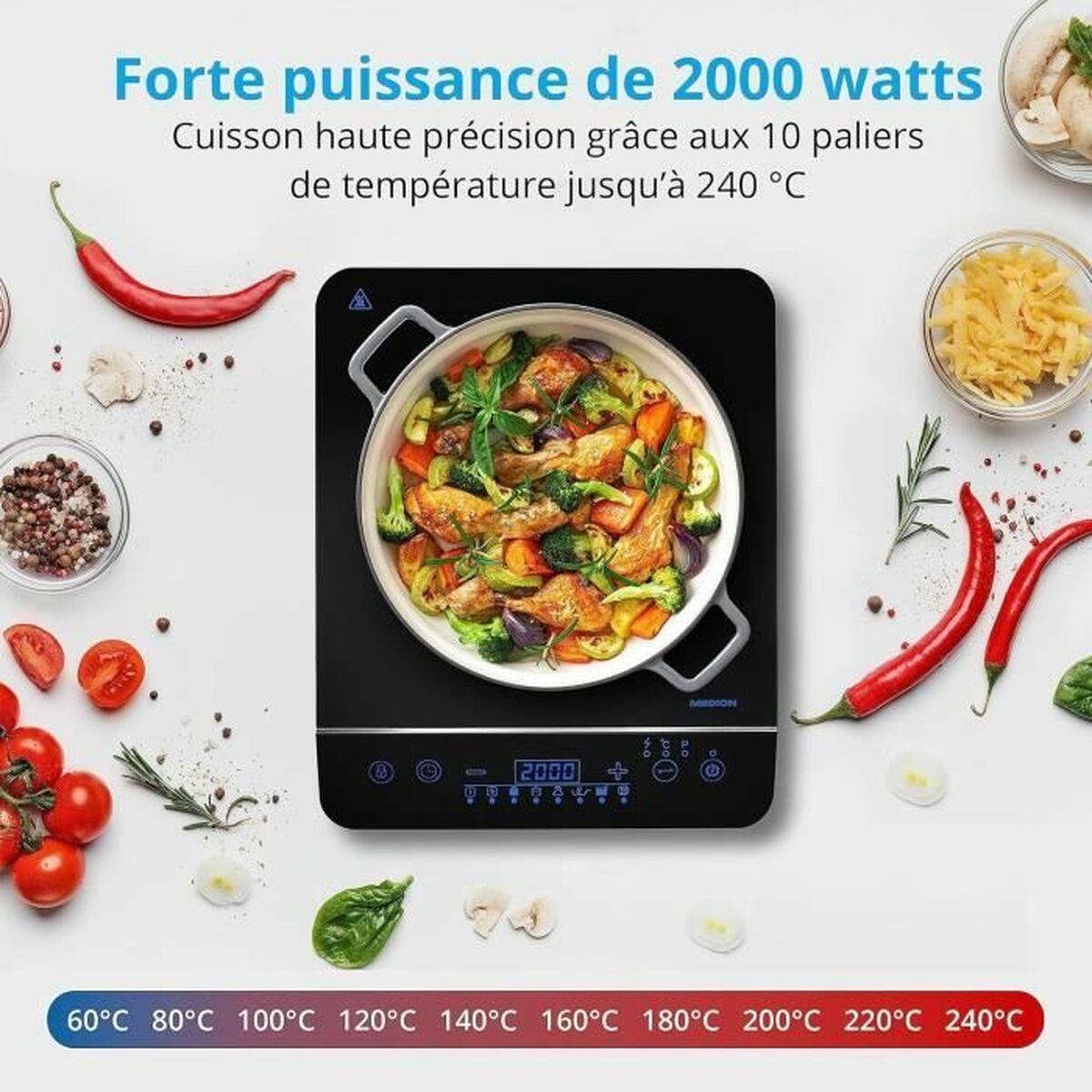 Indukční Plotýnka Medion Černý 2000 W