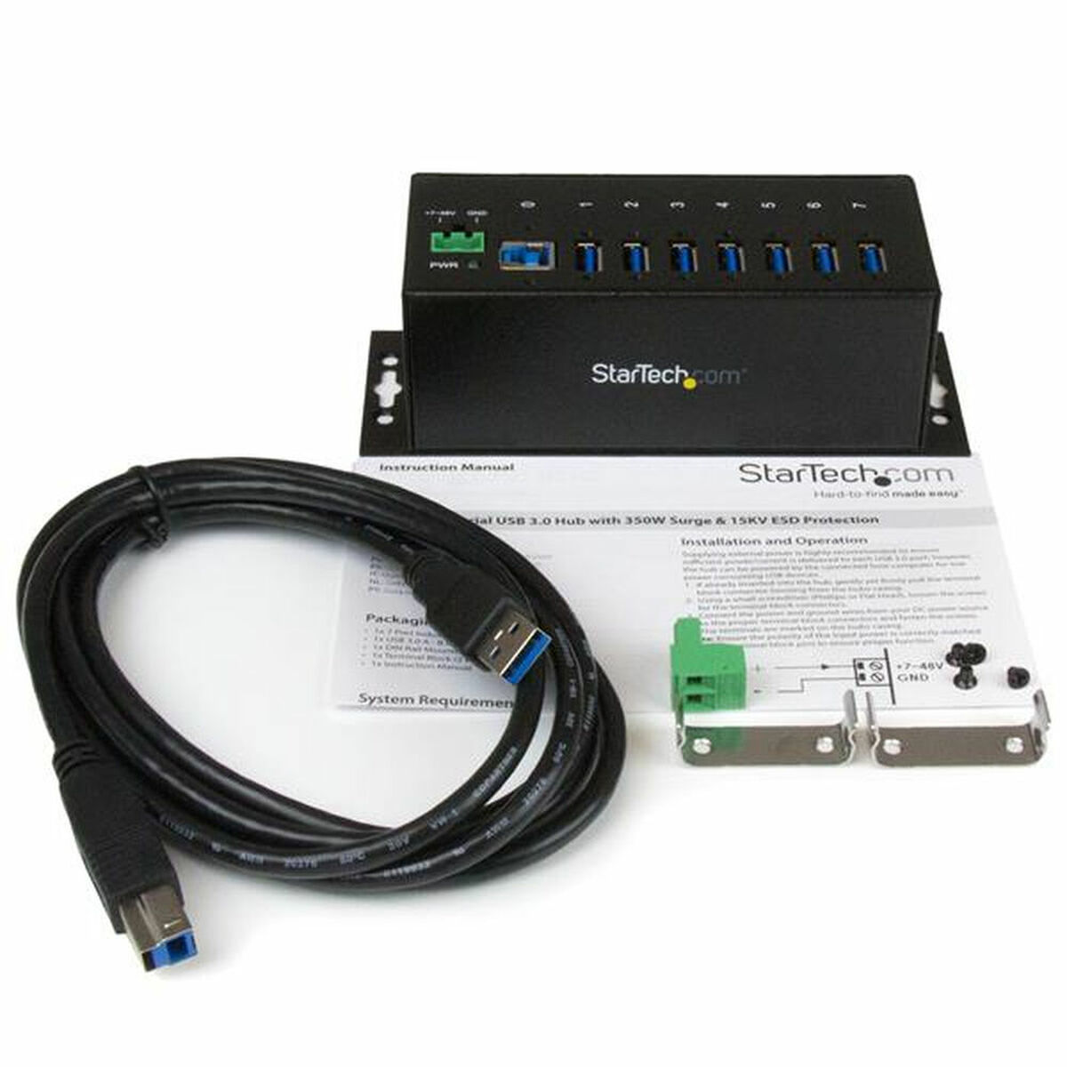 Hub USB Startech ST7300USBME Crna