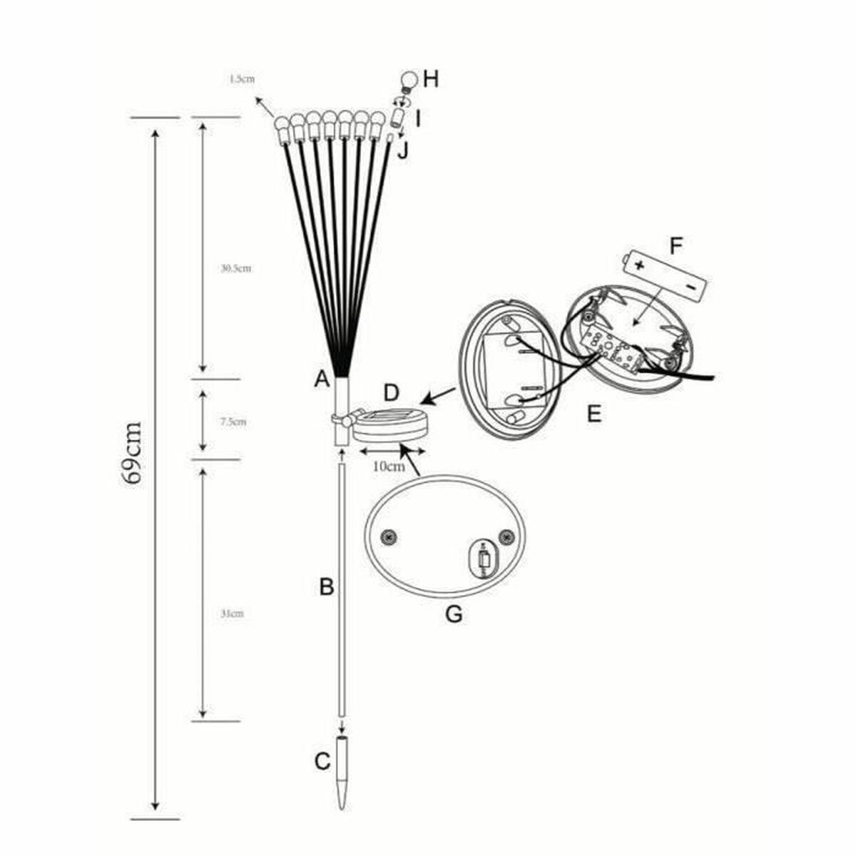 Solcelle-havelys Galix G4435