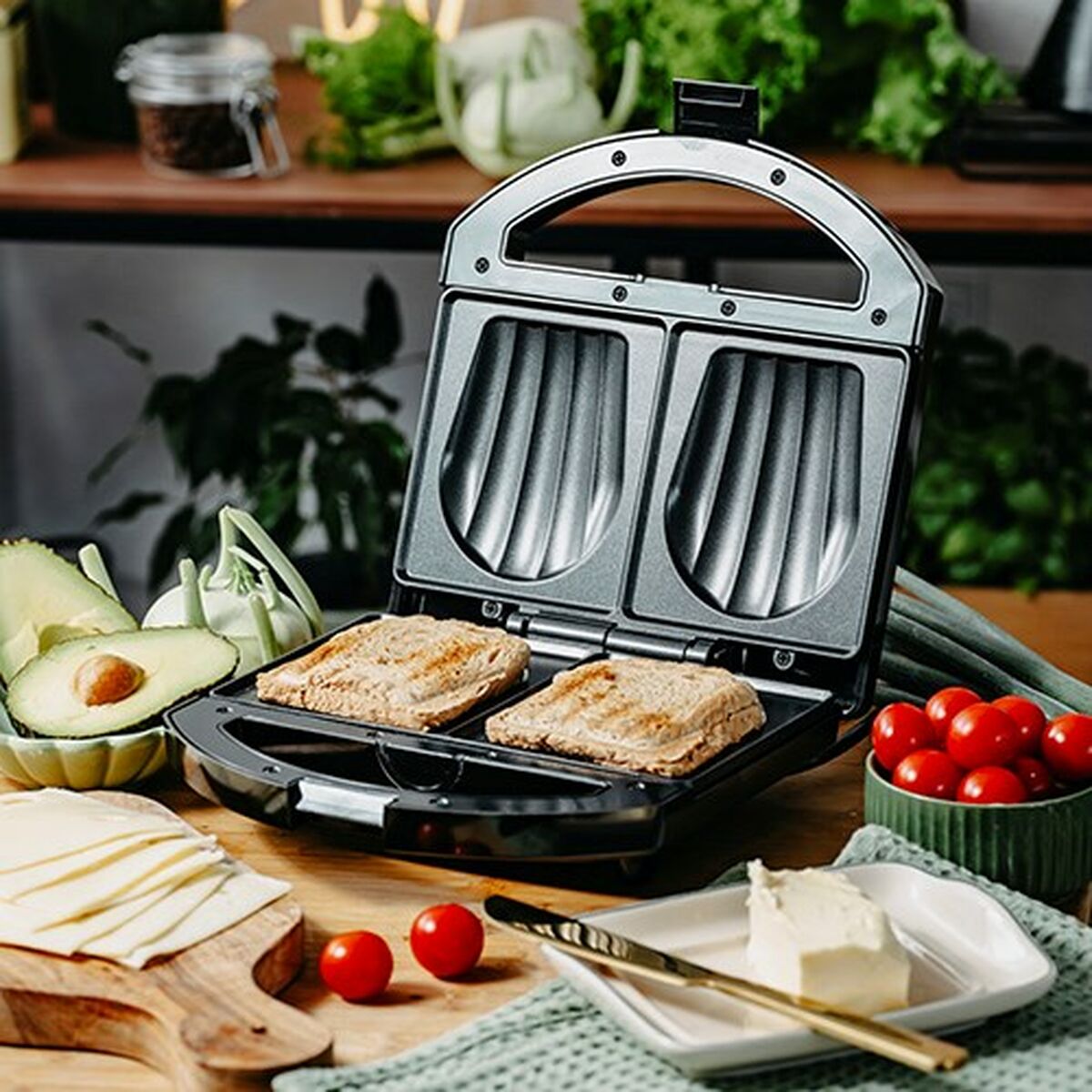 Sandwich Maker Adler AD 3069 Sort
