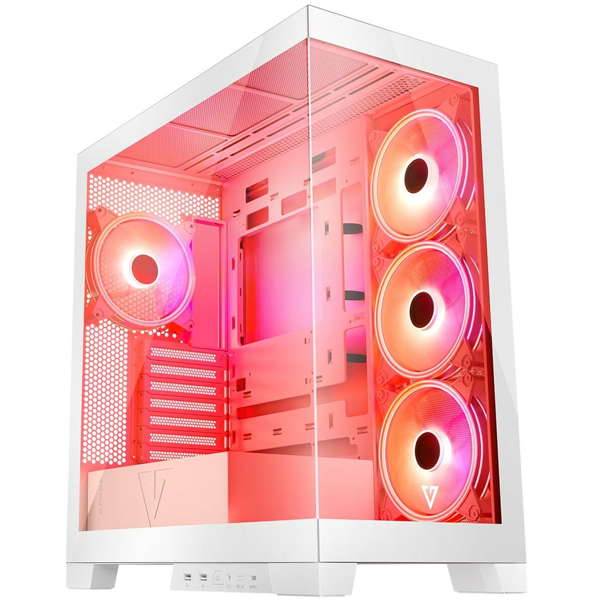 Case computer desktop ATX Modecom Volcano SPACE APEX ARGB Bianco