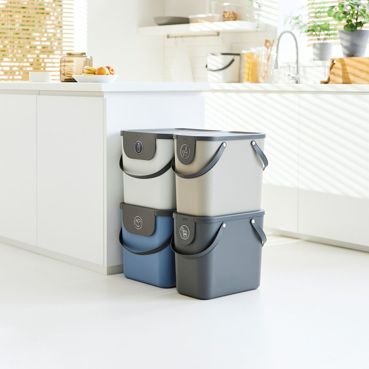 Recipiente Rotho Albula Azul 25 L Retangular