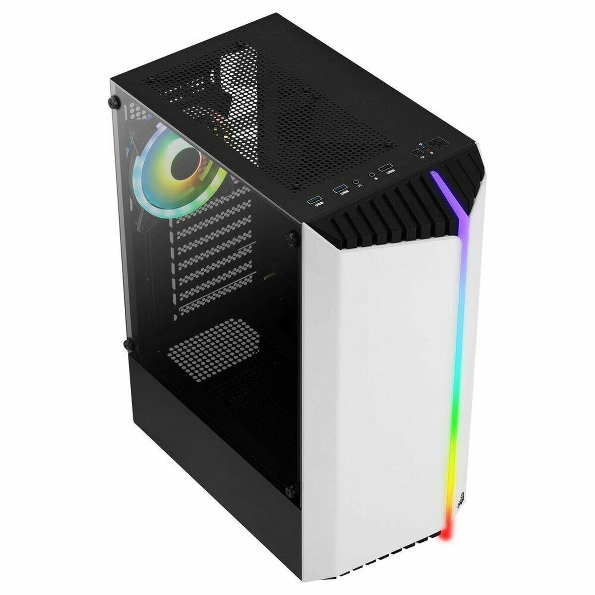 Caja Semitorre ATX Aerocool Bionic Blanco