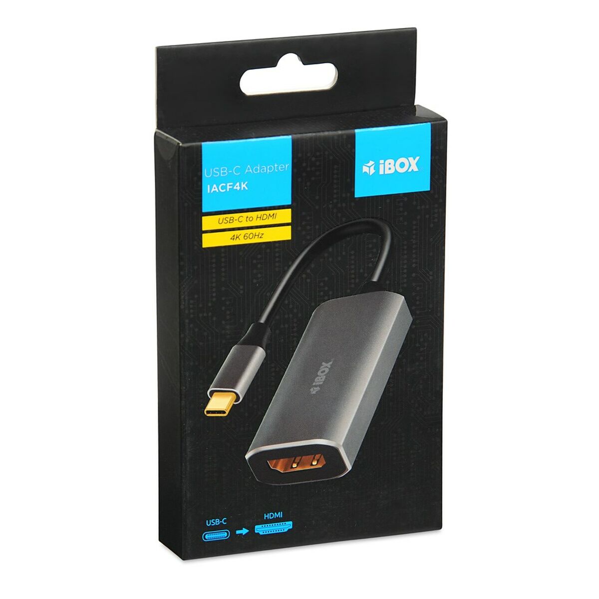 Adapter USB-C naar HDMI Ibox IACF4K Zilverkleurig