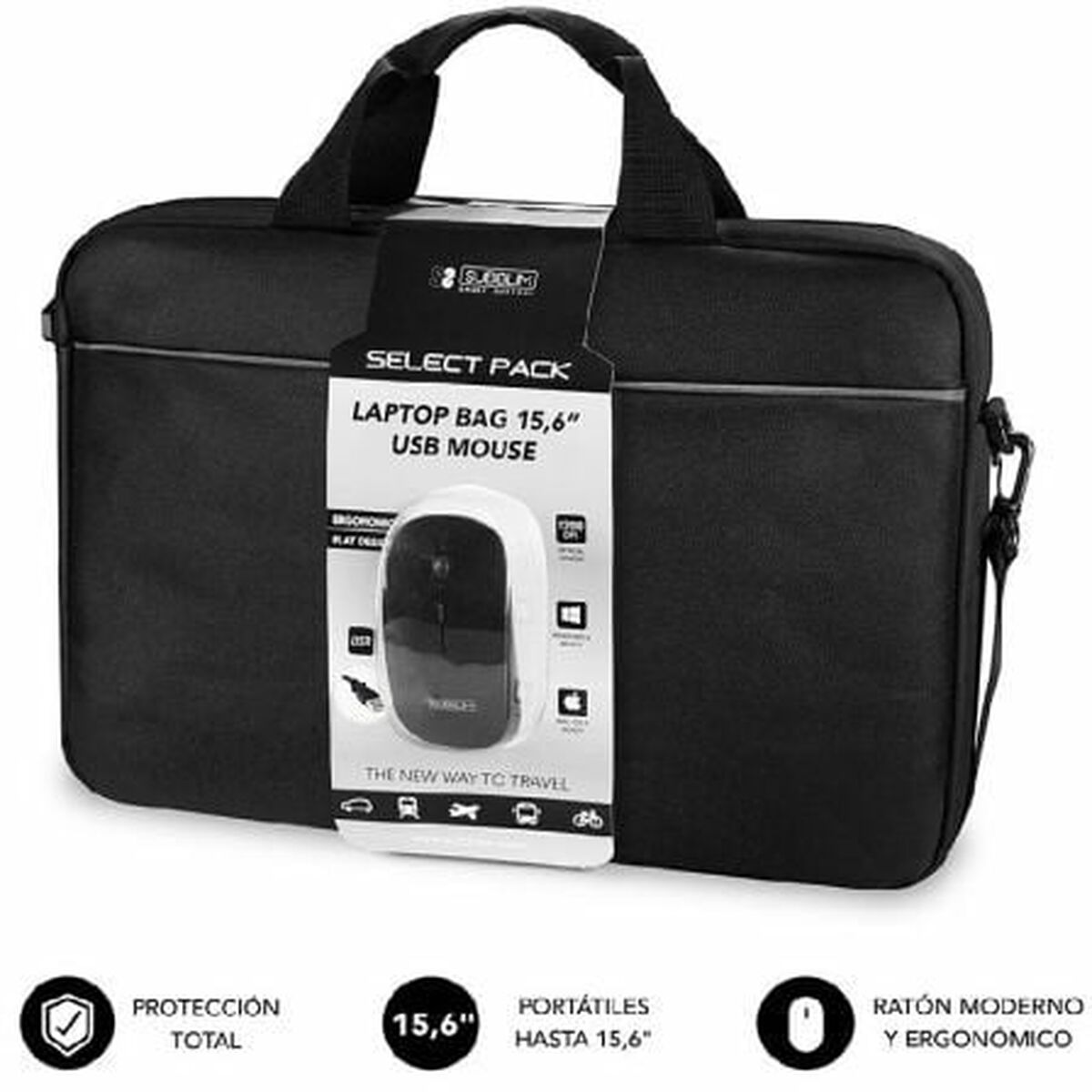 Laptop Case Subblim SUB-LB-2SP0001 Sort 15,6"