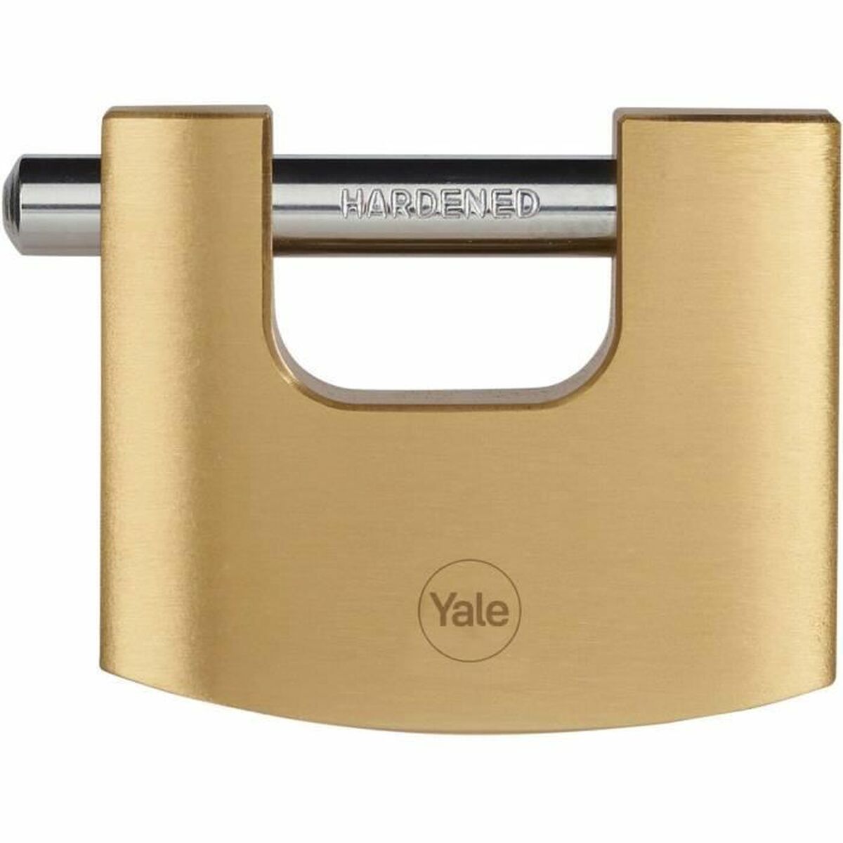 Cadeado com chave Yale Retangular Dourado
