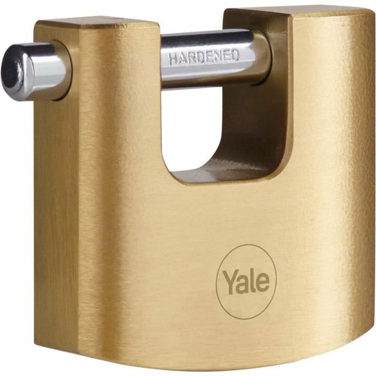 Cadeado com chave Yale Retangular Dourado