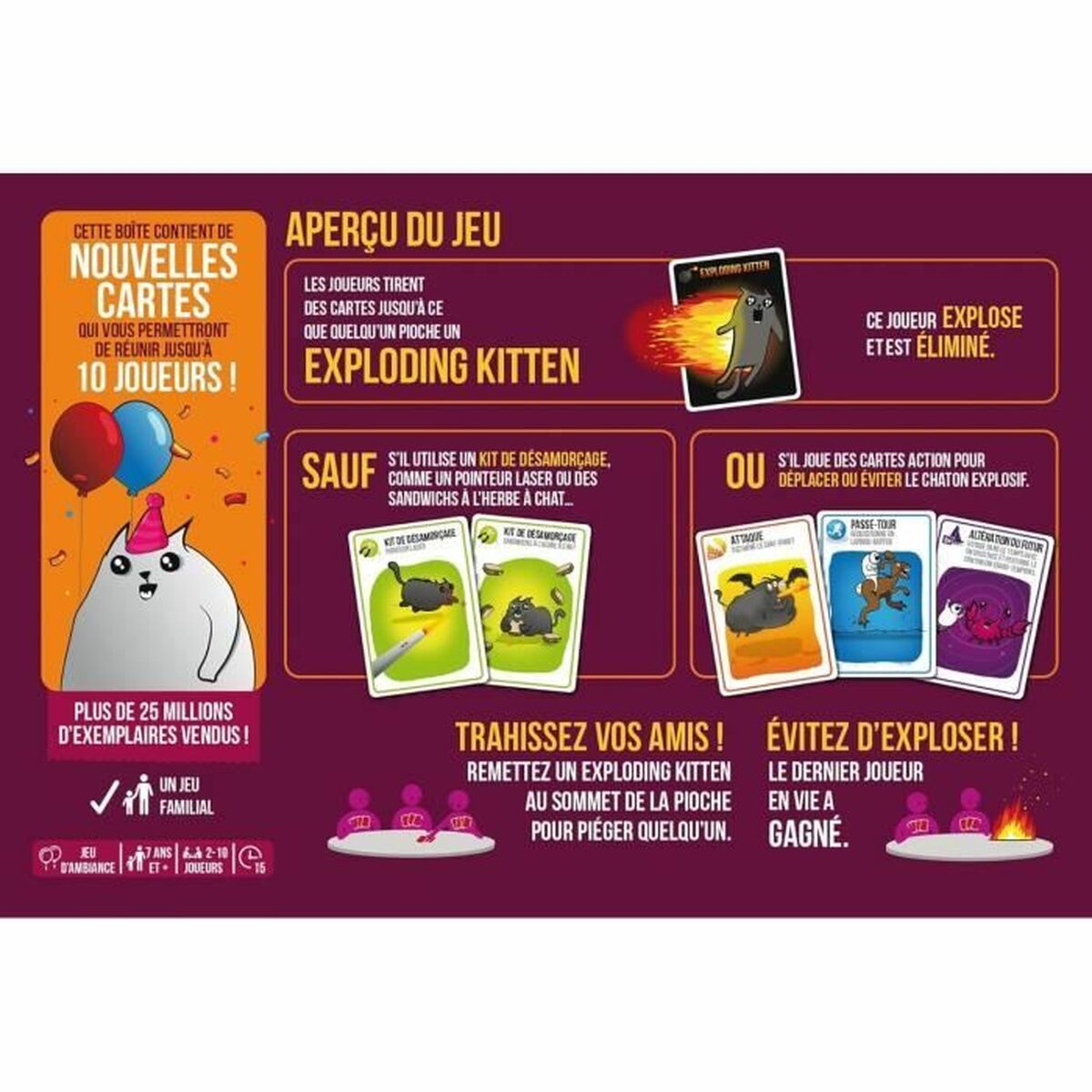 Stalo žaidimas Asmodee Exploding Kittens: Festive Edition