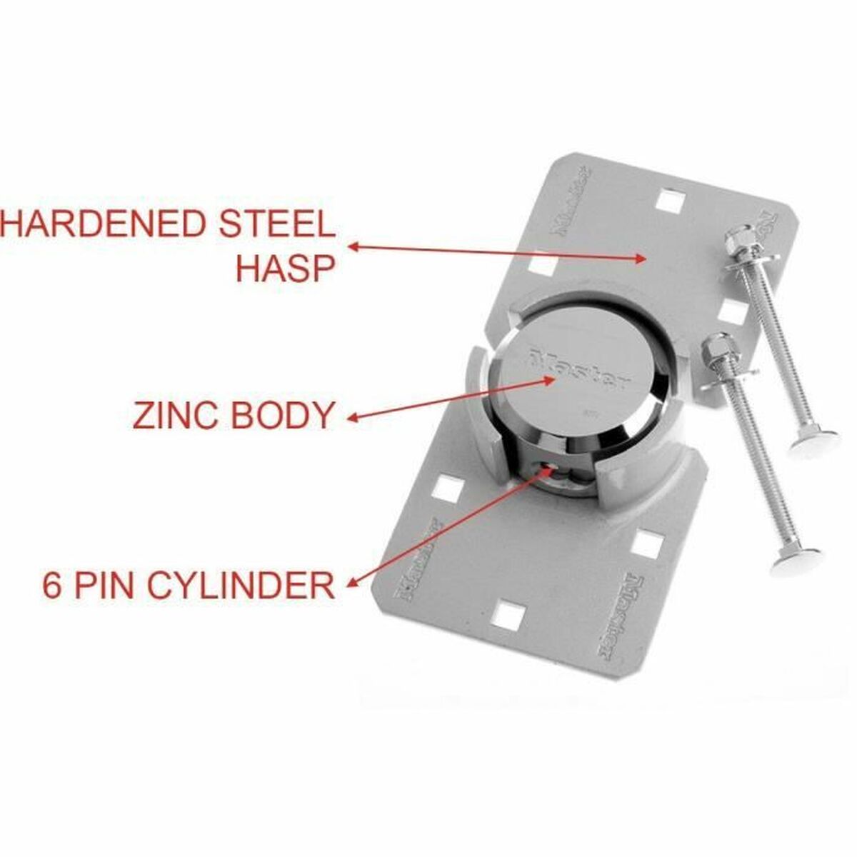 Cadeado com chave Master Lock Zinco Retangular (4 Unidades)
