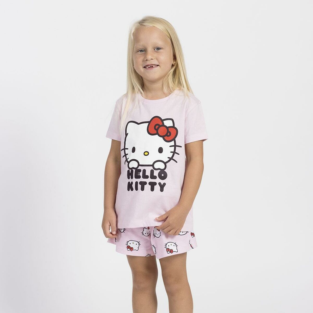 Sommerpyjamas for gutter Hello Kitty Rosa