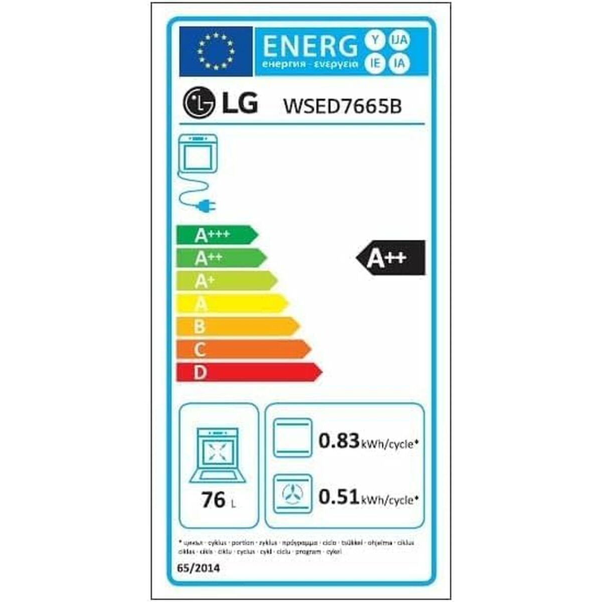Cuptor LG WSED7665B 76 L