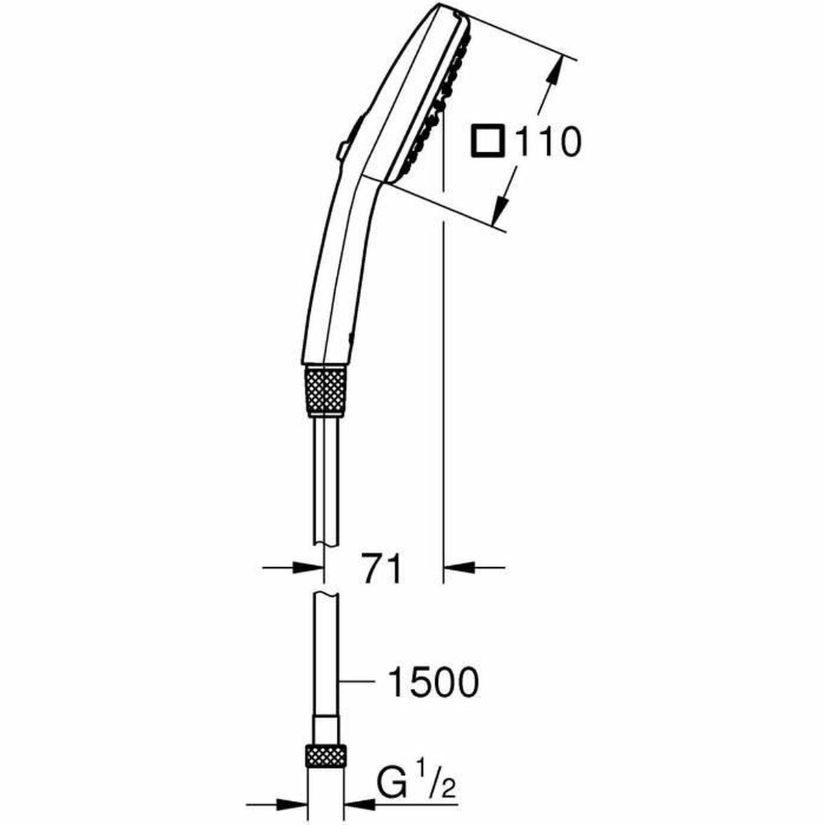 Douchekop Grohe Plastic