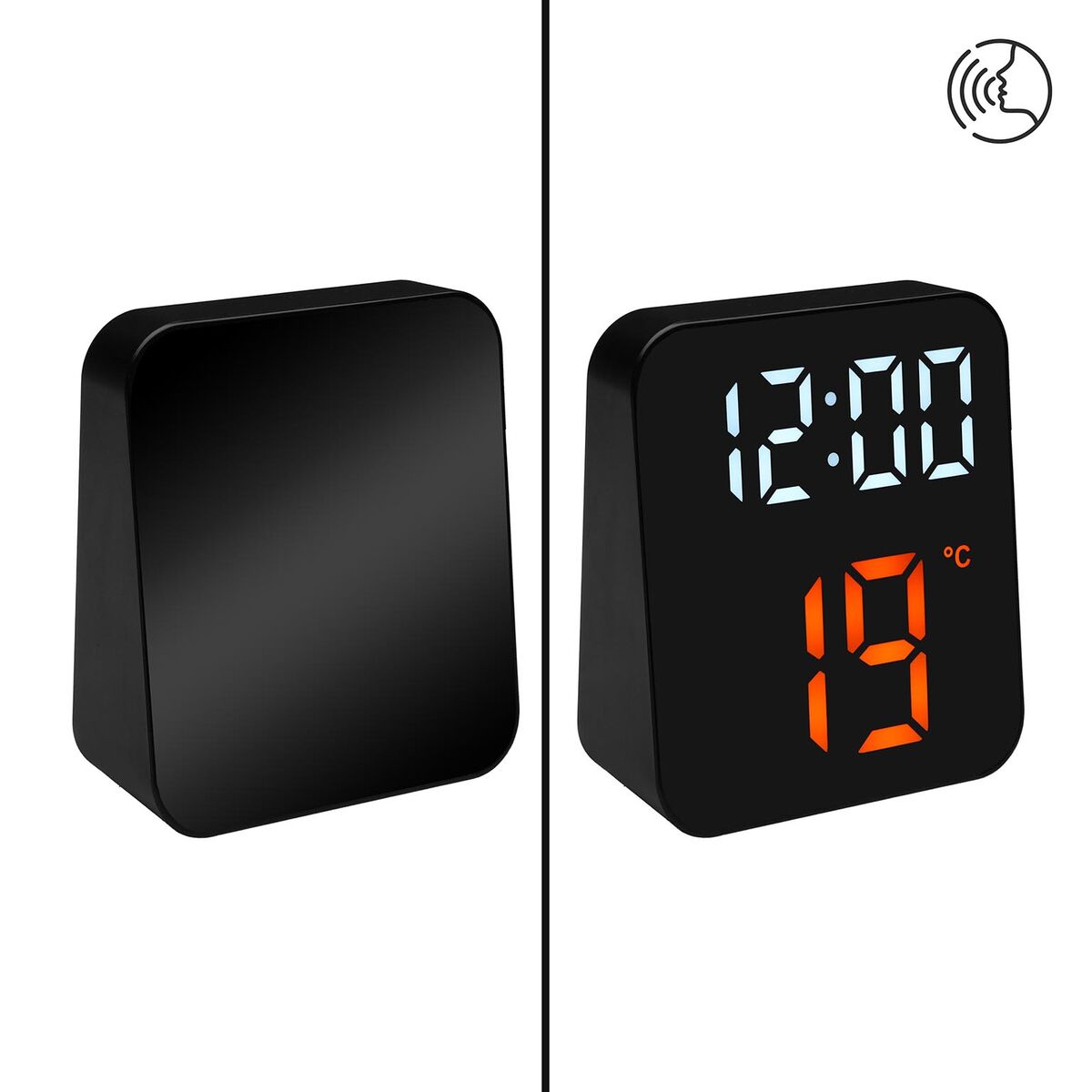 Wekker Versa Wit Zwart