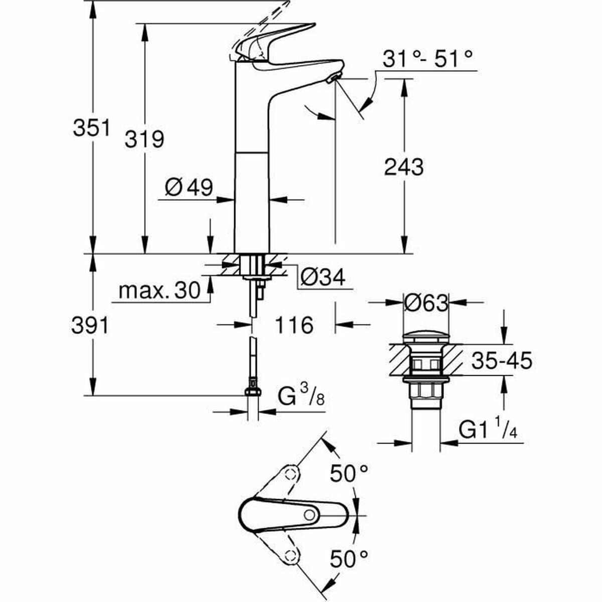 Mengkraan Grohe Metaal