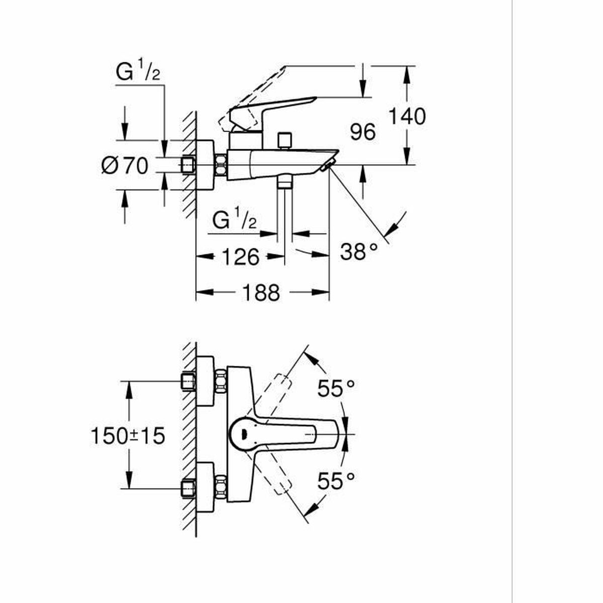 Blander Grohe Metall Messing