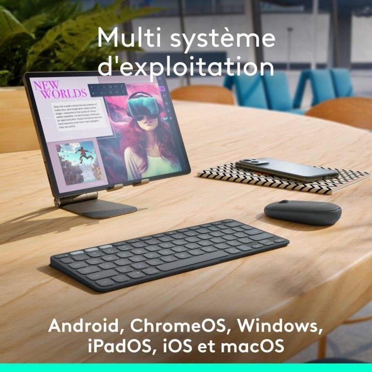 Capa para Tablet e Teclado Logitech Keys-to-Go 2 Cinzento Graphite
