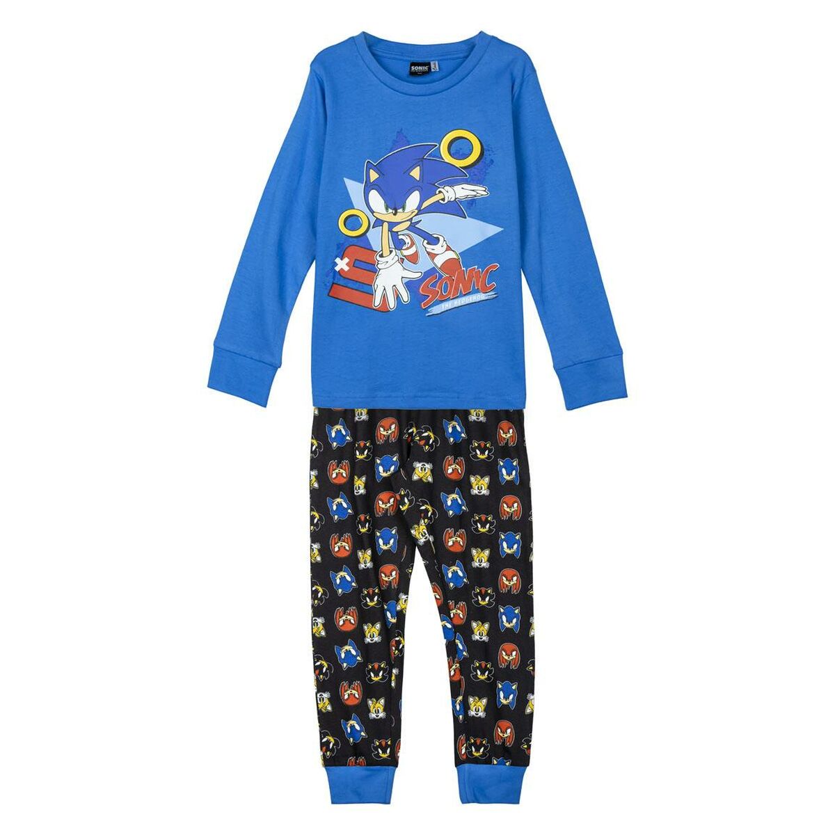 Pyžamo Dětské Sonic Modrý