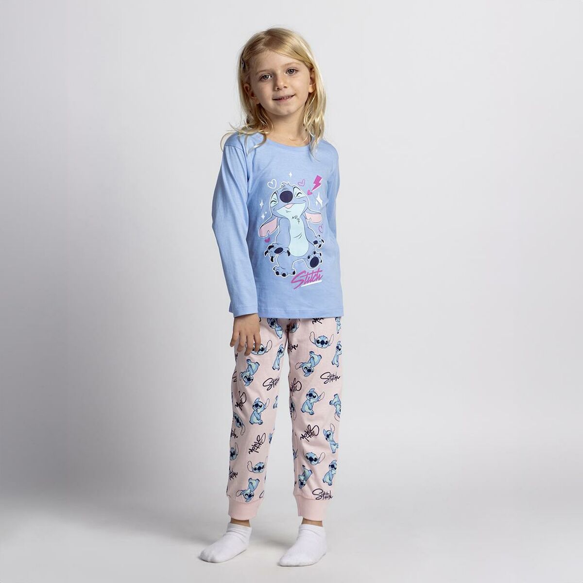 Pyjamas Barn Stitch Blå