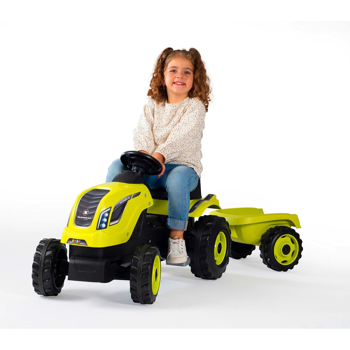 Cavalcabili Smoby Trattore Trailer