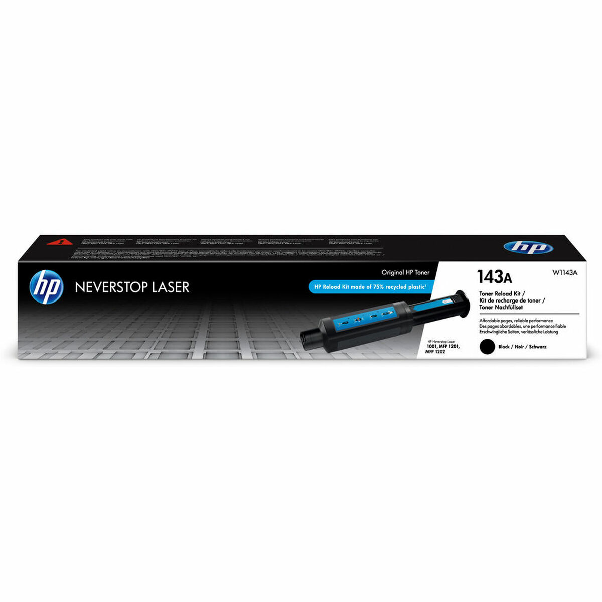 Genopfyld blæk HP Sort Toner